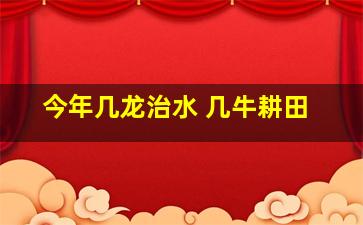 今年几龙治水 几牛耕田